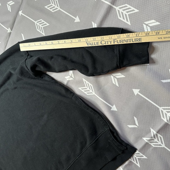 Aerie Oversized Men's Sweater Sz L Crew Neck Pull‎ On Long Sleeves Black - Picture 5 of 9